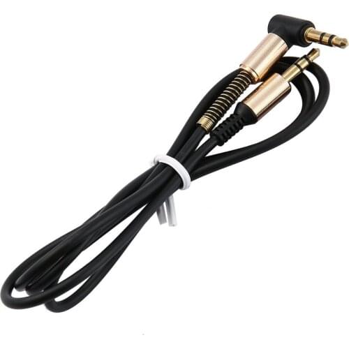 3.5 Mm Jack 1M AUX Audio Cable Cable Gold Plug Line Cord Spring Male to Male HDMI-compatible for Phone Car Speaker Headphone