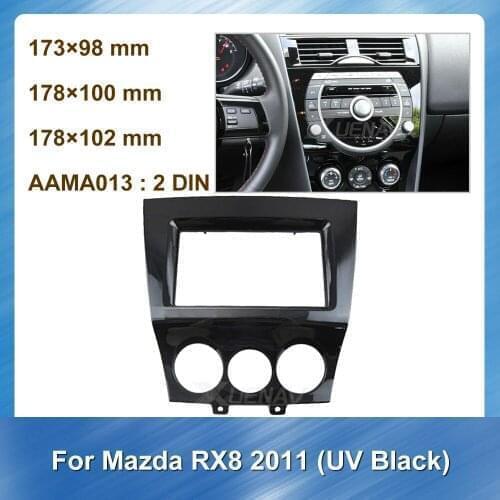 Car radio Fascia for MAZDA RX8 2011 UV Black Car refitting DVD frame Audio Dash Trim Fascia CD Installation Panel Kit Accessorie