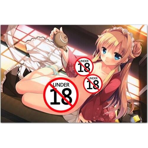 Sexy Japanese Girl Adult Anime Photo Decorative Posters and Prints Canvas Painting Wall Art Picture For Living Room Decor