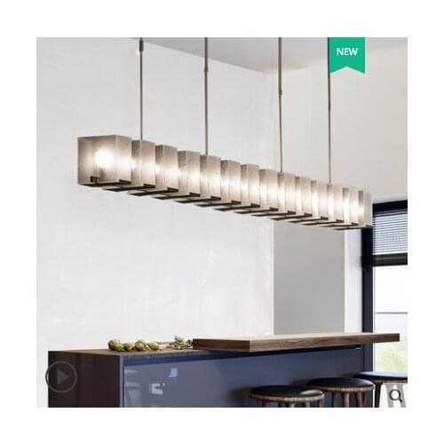 Creative post-modern bar hanging simple personality restaurant dining room chandelier designer customized long model room lights