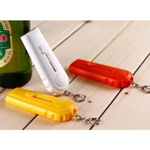 Creative Plastic Ejection Beer Bottle Opener Kitchen Tool with a Handy Key Chain