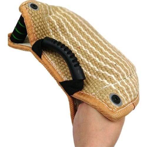 Dogs Biting Cushion with Handle Dog Training Supplies Made of Coarse Hemp Strong&Firm Durable for Small/Medium Dogs Pet Product