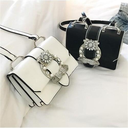 Fashion Luxury Brand Famous Bag For Lady Designer Diamond Lock Bags Quality PU Leather Women Handbags Elegant Lady Shoulder Bag