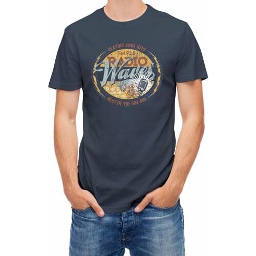 T shirt Homme 2019 New Print T Shirt Mens Short Sleeve Hot Vintage Radio Waves Broadcasting cheap T Shirts Online