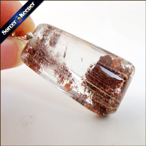 Real Natural Reiki Minerals Green Phantom Quartz Crystal Healing Necklace Pendant Birthday Party Gift for Jewelry Making MS657