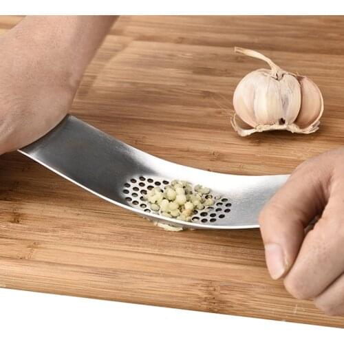 New Design Stainless Steel Garlic Press Grinding Slicer Mincer Metal Multi Ginger Crusher Chopper Cutter Kitchen Accessories