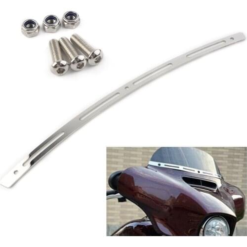 4 Slotted Batwing Fairing Windshield Trim For Harley Electra Street Tri Glide Touring 1996-2013 Motorcycle Parts Accessories