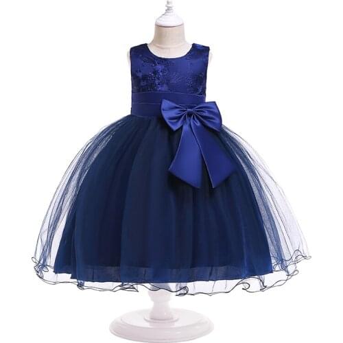 Formal Bow Tutu Girl Summer Princess Dress Children Christmas Clothes Toddler Kids Party Dresses For 3-8Y Girls Custome Clothing