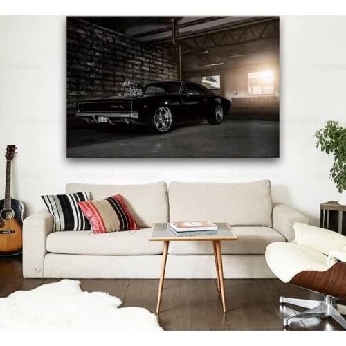 Posters and Prints Hot dodge charger 1969 fast and furious 36x24 30x20 40x27inc Art Poster Canvas Painting Home Decor