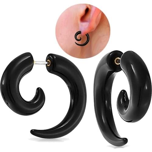Acrylic Fake Ear Spiral Taper Ear Cheater Stretcher Flesh Spiral Ear Gauges Expanders Tunnel Plugs Ear Lobe Piercing jewelry