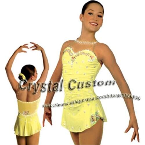 Professional Customized Ice Skating Dresses For Girls With Spandex Graceful New Brand Ice Skating Competition Dress DR2620