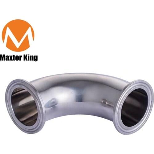 MK 19mm-108mm High Quality 1/2"-4-1/4" Sanitary Ferrule Elbow 90 Degree Pipe Fittings Tri Clamp Stainless Steel SS304