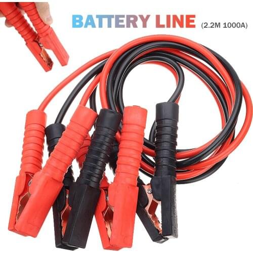 Car Battery Jump Leads 2.2 Meter 1000A Heavy Duty Battery Clamp Fitting Booster Cables Jumper For Van Truck
