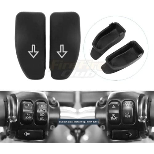 Motorcycle Turn Signal Extension Caps Switch Button Extended Cover For Harley Touring Road King Street Electra Glide 14-20
