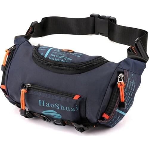 High Quality Waterproof Nylon Mens Belt Fanny Pack Shoulder Messenger Bag Large Capacity Travel Bum Sling Chest Waist Bags