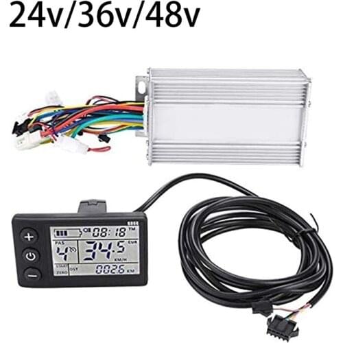 Electric Bike Controller Box 24V/36V/48V Waterproof LCD Display Panel Ebike Scooter Brushless Speed Controller Kit