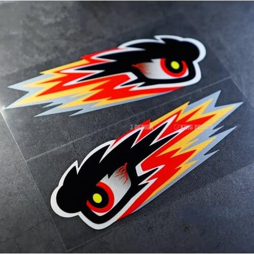 1 pair Motorcycle Body Oil Tank Stickers Car Styling Window Tail Decals for Mugen Eyes Power Fighting Soul Eyeball