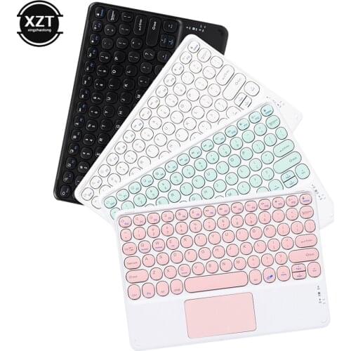 10 Inch Bluetooth Keyboard Suitable For Apple Android Three System Round Hat Wireless Key Touch Bluetooth Keyboard