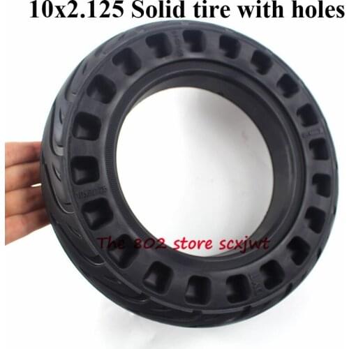 10 Inch Electric Scooter Tubeless Wheel Solid Tire10x2.125 Holes Solid Tyre for Smart Electric Balancing Scooter