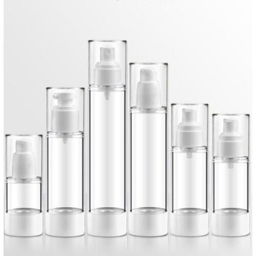 100Pcs/Lot 15-100ML AS Transparent Toner Vacuum Lotion Bottles Emulsion Pressure Spray Travel Sub Bottle HA2467