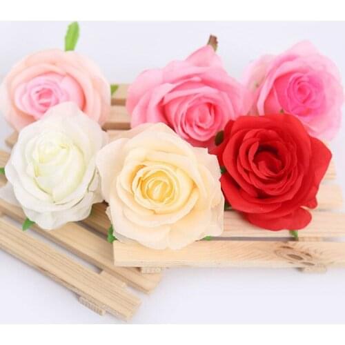 20pcs Simulation Rose Flower Artificial Rose Flower Wedding Road Lead Handmade Crafts Accessories