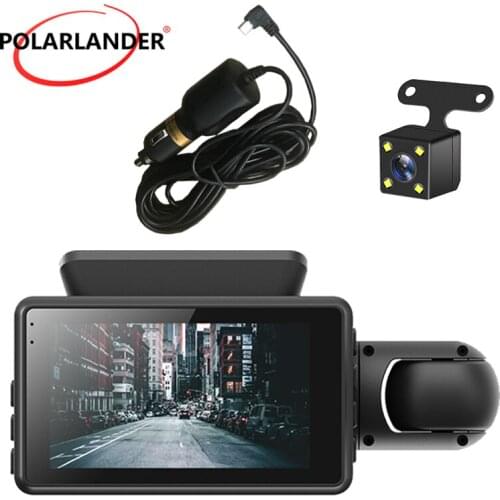 3 inch Night Vision Multi-languages G-sensor Black HD 1080P Dual Recording Loop Recording Car DVR 12V IPS Touch Screen