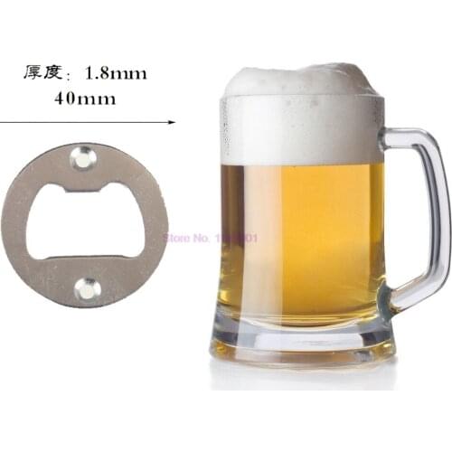 300pcs Stainless Steel Bottle Opener Part Countersunk Holes Round Metal Strong Polished Iron Bottle Opener Insert Parts