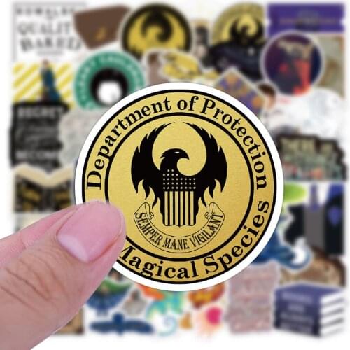 50PCS Fantastic Beasts and Where to Find Them Stickers for DIY Laptop Phone Guitar Suitcase Skateboard Toy Cute Kids Anime