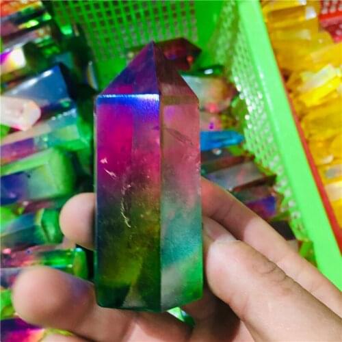 6cm Natural crystal decoration red stone pork stone pillar 1pc