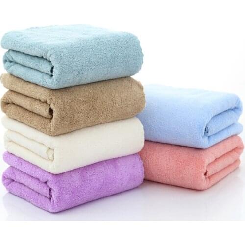 70x140cm Bamboo Charcoal Coral Velvet Bath Towel For Adult Soft Absorbent Microfiber Fabric Towel Household Bathroom Towel Sets