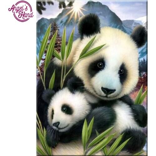 DIY 5D Resin Diamond Painting Animals Picture of Rhinestones Wall Decoration Diamond Embroidery Pander Pattern