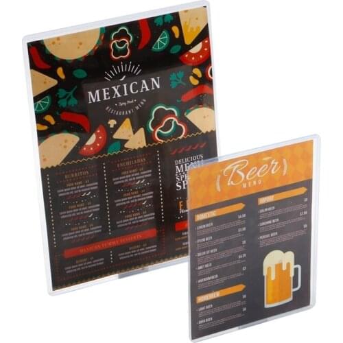 A4 A5 A6 A7 B4 B5 B6 B7 B8 Sign Holder with Easel for Tabletop Clear Plastic Sleeve