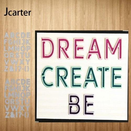 Dream Create Be Letters New Metal Cutting Dies Craft Stencil Diy Scrapbooking Handmade Card Make Shape Album Decoration Model
