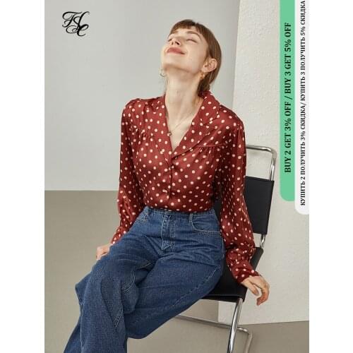 Блузки в горошек FANSILANEN China At AliExpress