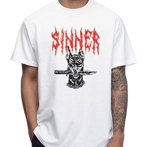 Sinner Hip Hop Streetwear T-Shirt Men Summer Vintage Fashion Gothic Tshirt Harajuku Cotton Short Sleeve Tees Tops Male T Shirts