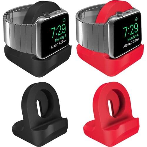 Gosear Portable Soft Silicone Charging Stand Holder Dock Non-slip for Apple Watch Iwatch Series 1 2 3 4 Smartwatch Accessories
