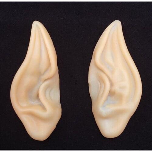Halloween Elf Ears Cos Supplies Dress Up Props Ear Ears Ear Latex Silicone Leprechaun Ears Party Christmas 100pcs