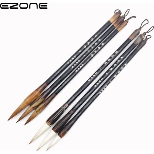 EZONE 3pcs Brush Calligraphy Practice Good Quality Brushes Watercolor Painting Festival Couplets Regular Script Art Supply