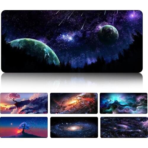 Space Night Art Custom Mousepad Gaming Keyboard XL Rubber Personalized Anime Mouse Pad Gamer Office Computer Laptop Desk Mat