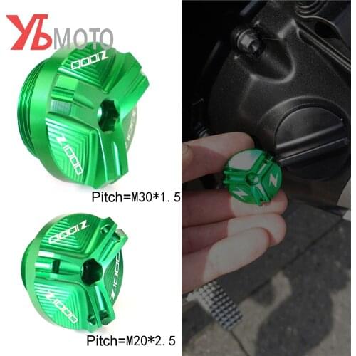 Motorcycle Engine Oil Filter Cup Plug Cover For Kawasaki Z1000 Z1000R 2010-2020 For Kawasaki Z1000 2003-2009