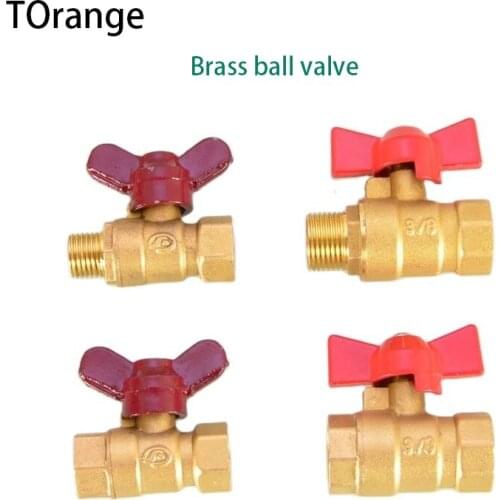 Brass ball valve 1/4 inch 3/8 inch pagoda small ball valve pneumatic air pump valve water pipe valve switch