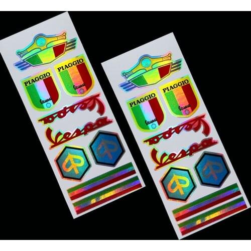 Laser Rainbow Decals For PIAGGIO VESPA GTS GTV LX LXV LT PX PRIMAVERA 50 125 150 200 250 300 300ie Decals Motorcycle Vinyl