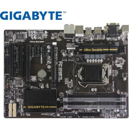 Desktop Motherboard Used Gigabyte GA-B85-HD3 LGA 1150 DDR3 32GB for i3 i5 i7 PC