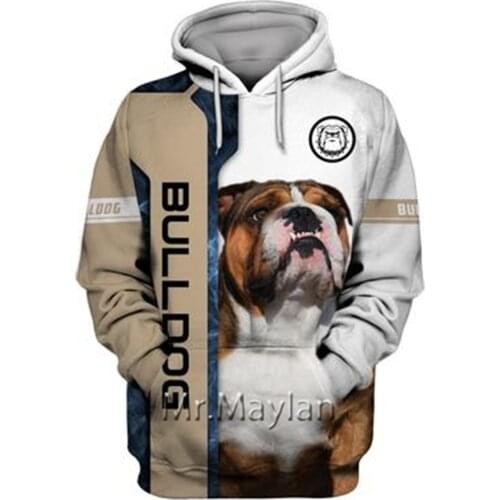 Personality Fashion Animal Pug 3D Printed Graphic Hoodie Men/Women Zip Hooded Streetwear Oversized Sweatshirt Harajuku Tops -A06