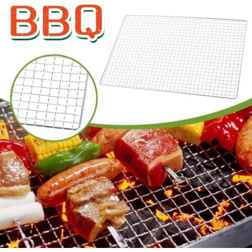 Stainless Steel BBQ Grill Grate Grid Wire Mesh Outdoor Barbecue Rack Cooking Replacement Net Barbeque Accessories Skewer