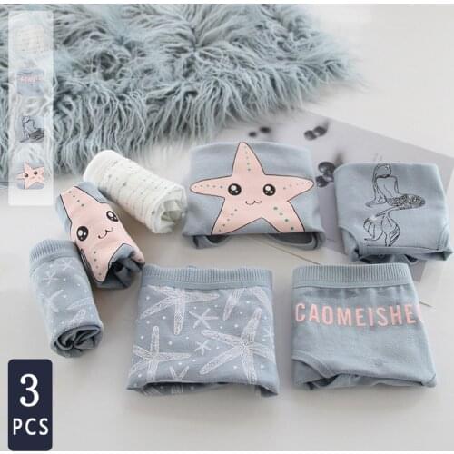 Norns Mermaid starfish ladies mid-waist panties with cotton crotch