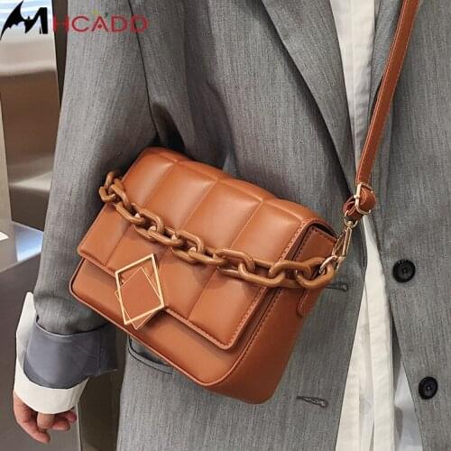 New Women Shoulder Crossbody Bag High Quality Leather Bag Vintage Chain Handbags and Purse Fashion Popular Luxury Brand Bags