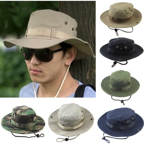 New Bucket Hats Outdoor Jungle Military Camouflage Bob Camo Bonnie Hat Fishing Camping Barbecue Cotton Mountain Climbing Hat