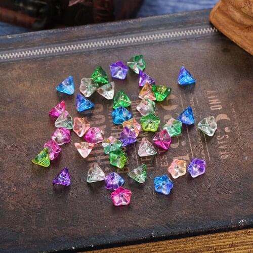 Wholesale 8mm Flowers Czech Crystal Beads Hole Transparent Colorful Glass Loose Bead Diy Fashion Jewelry Womens Accessories