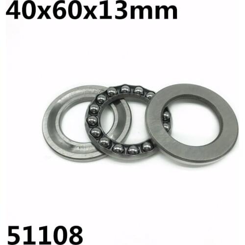 2Pcs 51108 40x60x13 mm Axial Thrust Ball Bearings 8108 High quality